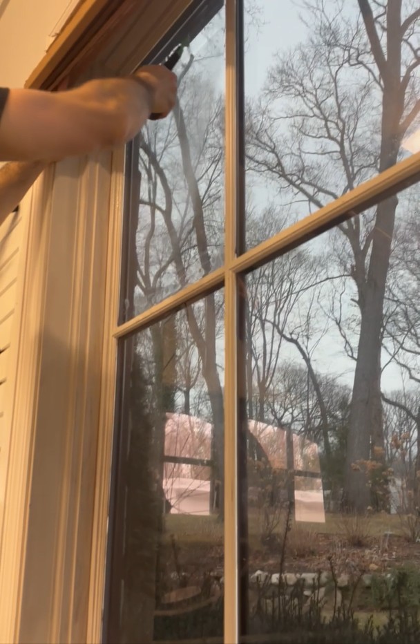 Dual Reflective Film installed in a home in Glen Head, NY to block garage glare